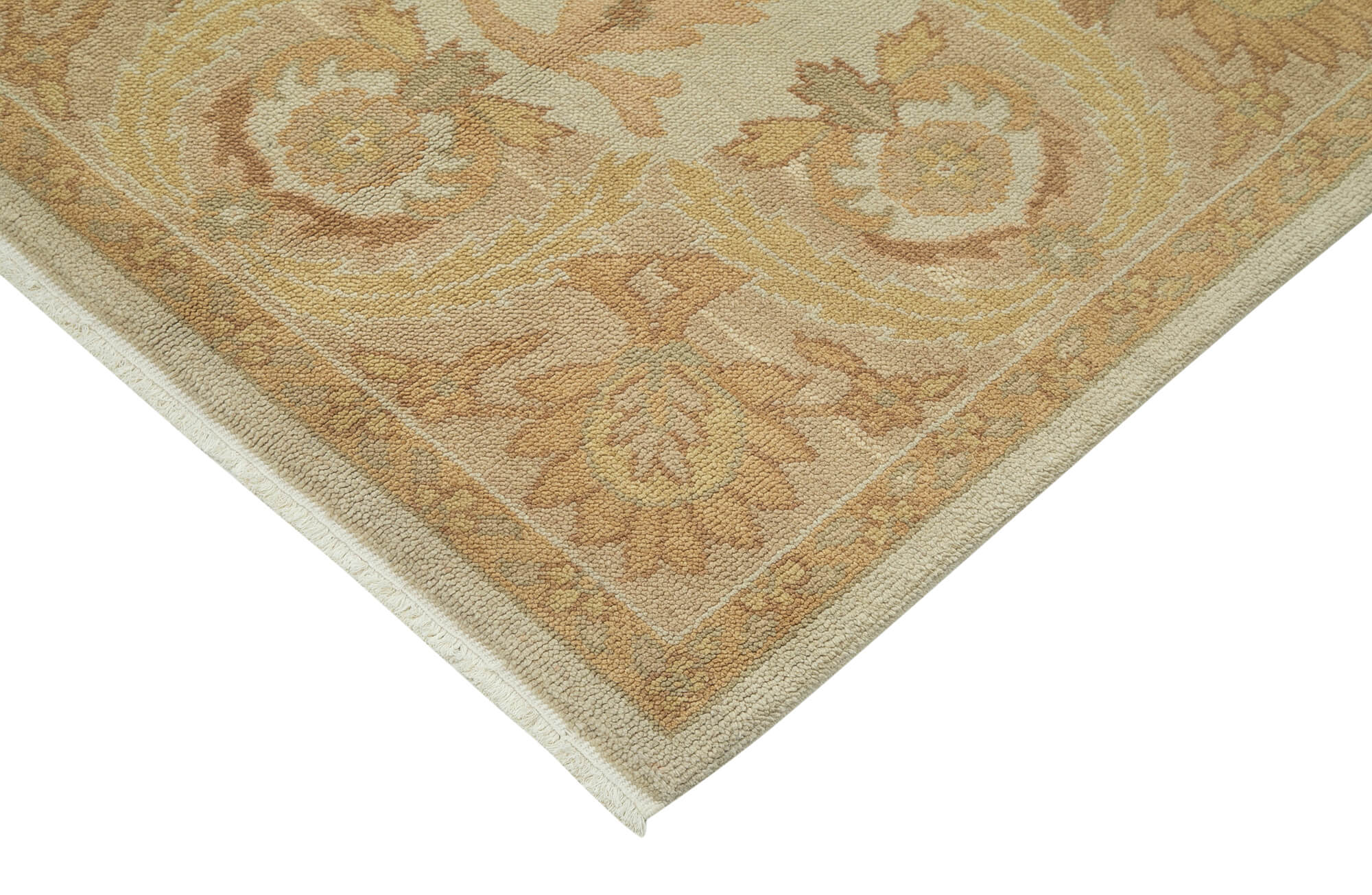 Tebriz Beige Classic Cotton Wool Handmade Area Rug 8'0'' x 10'0''