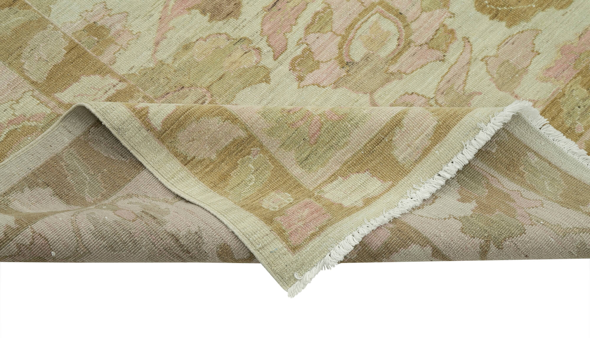 Handmade Wool Area Rug – Tebriz Classic Green Cotton Wool Rug 8'1''x9'7''
