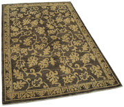 Handmade Wool Area Rug – Tebriz Brown Classic Cotton Wool Rug 4'0"x5'11"