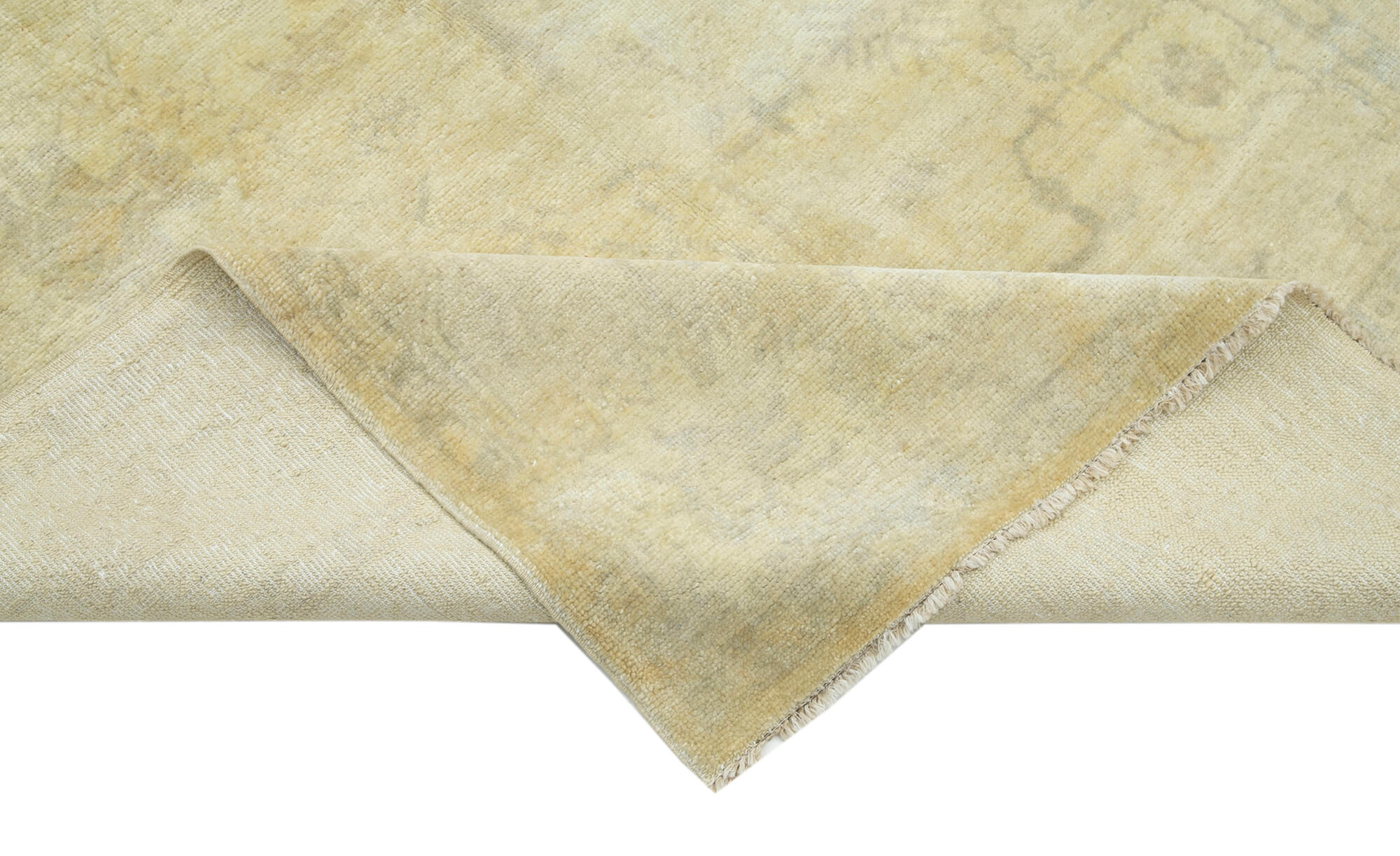 Handmade Wool Area Rug - Tebriz Classic Beige 4'11''x7'2'' Cotton Wool Rug