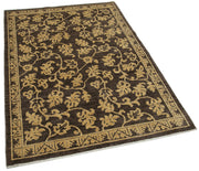 Handmade Cotton Wool Rug – Tebriz Brown Classic Style Carpet 3'11''x5'11''