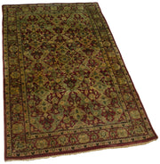 Handmade Wool Area Rug - Tebriz Classic Red Turkish Area Rug 2'11''x5'1''