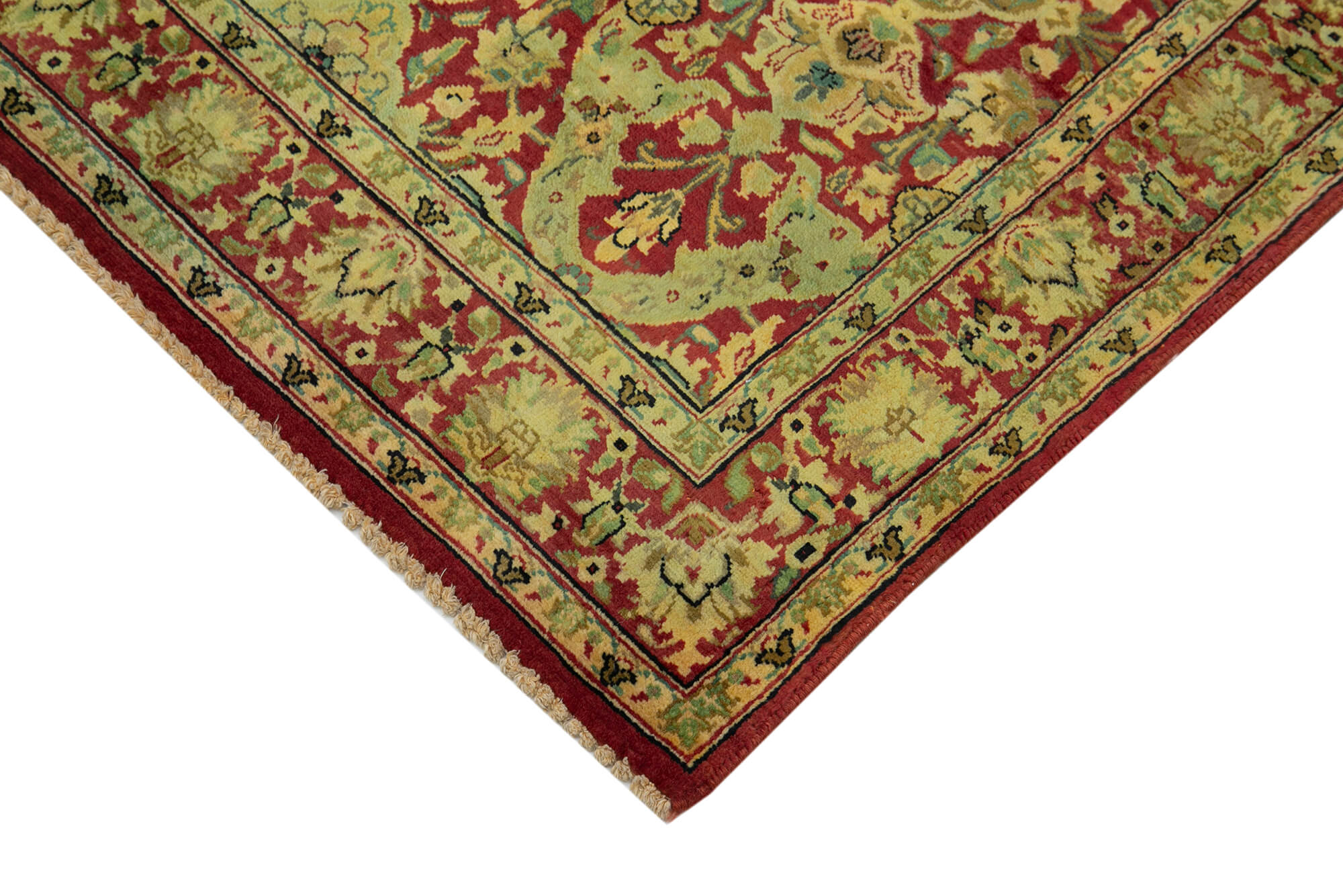 Handmade Wool Area Rug - Tebriz Classic Red Turkish Area Rug 2'11''x5'1''
