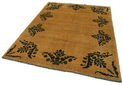 Handmade Area Rug – Classic Orange Tebriz Cotton Wool Vintage Turkish Carpet 5'9''x7'6''