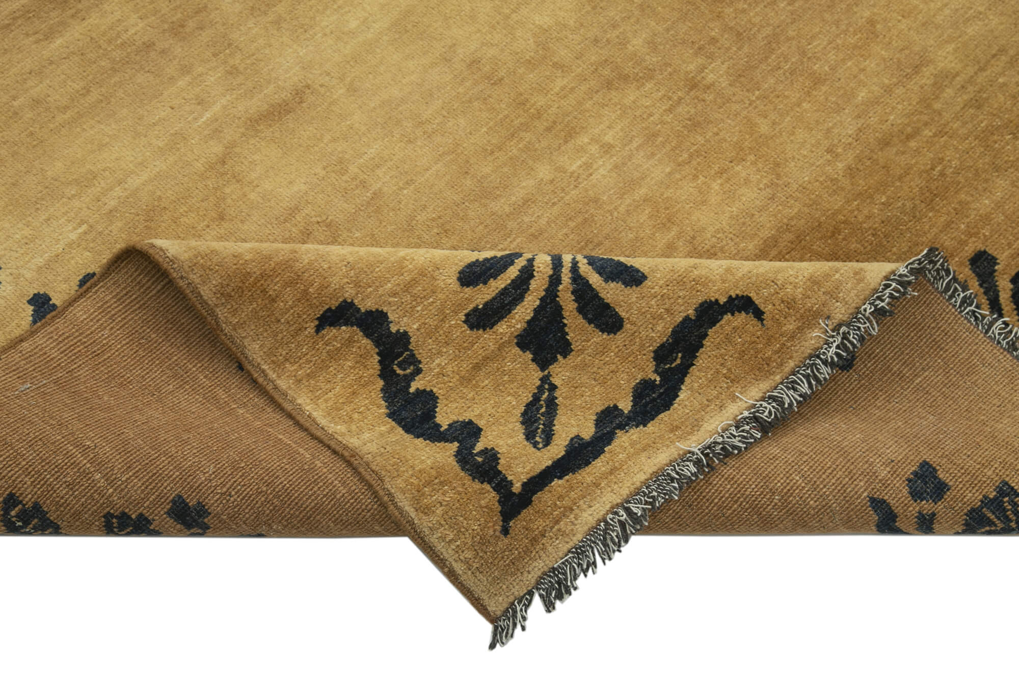 Handmade Area Rug – Classic Orange Tebriz Cotton Wool Vintage Turkish Carpet 5'9''x7'6''
