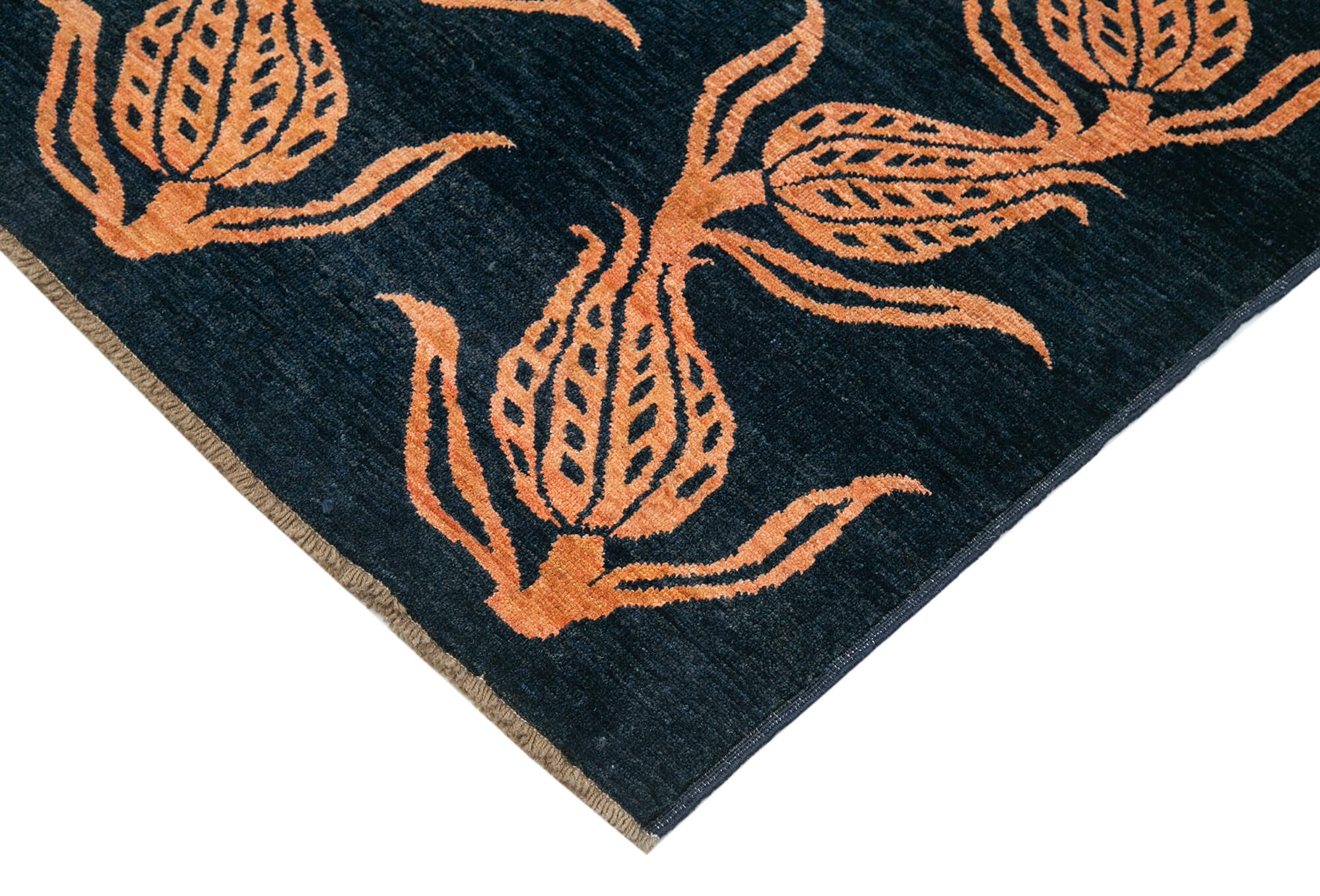 Handmade Wool Area Rug | Tebriz Classic Blue Cotton Wool Woven Carpet 5'9''x7'10''