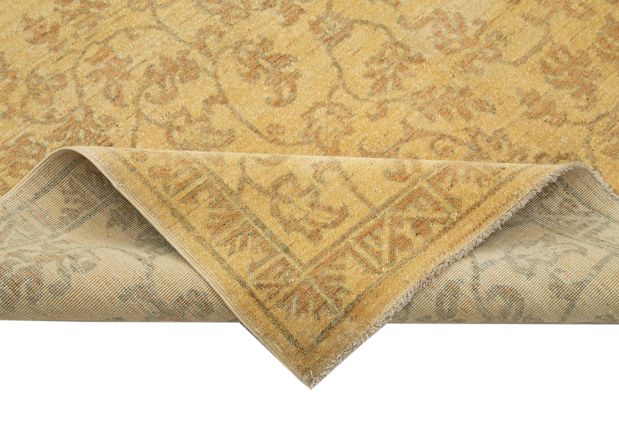 Handmade Wool Area Rug – Vintage Turkish Carpet, Classic Cotton Rug 5'10''x8'7''