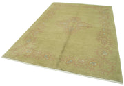 Handmade Area Rug – Classic Beige 6x9 Wool Cotton Vintage Turkish Carpet