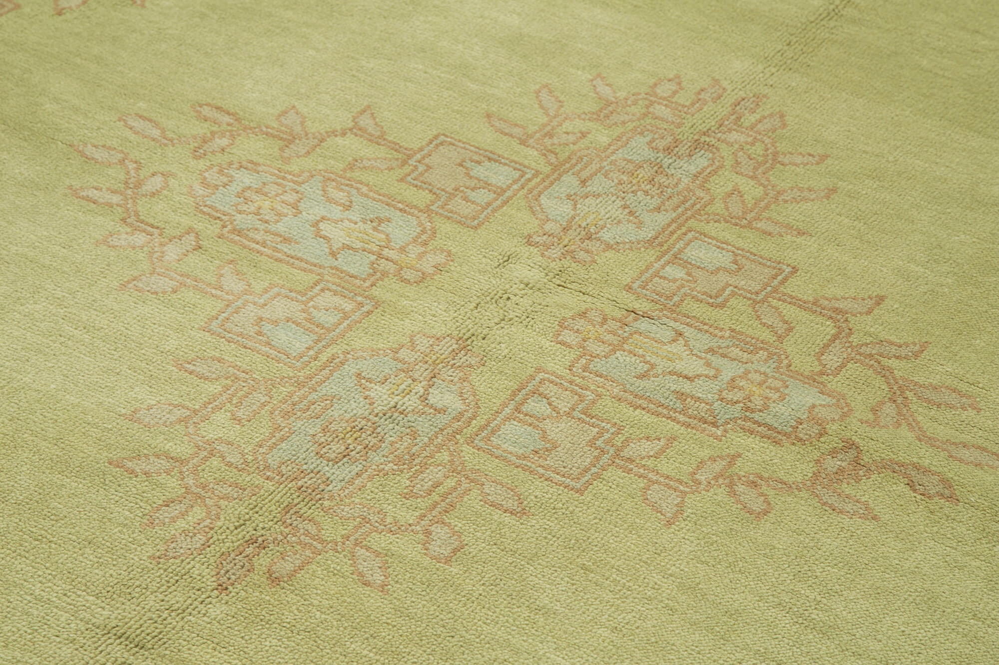 Handmade Area Rug – Classic Beige 6x9 Wool Cotton Vintage Turkish Carpet
