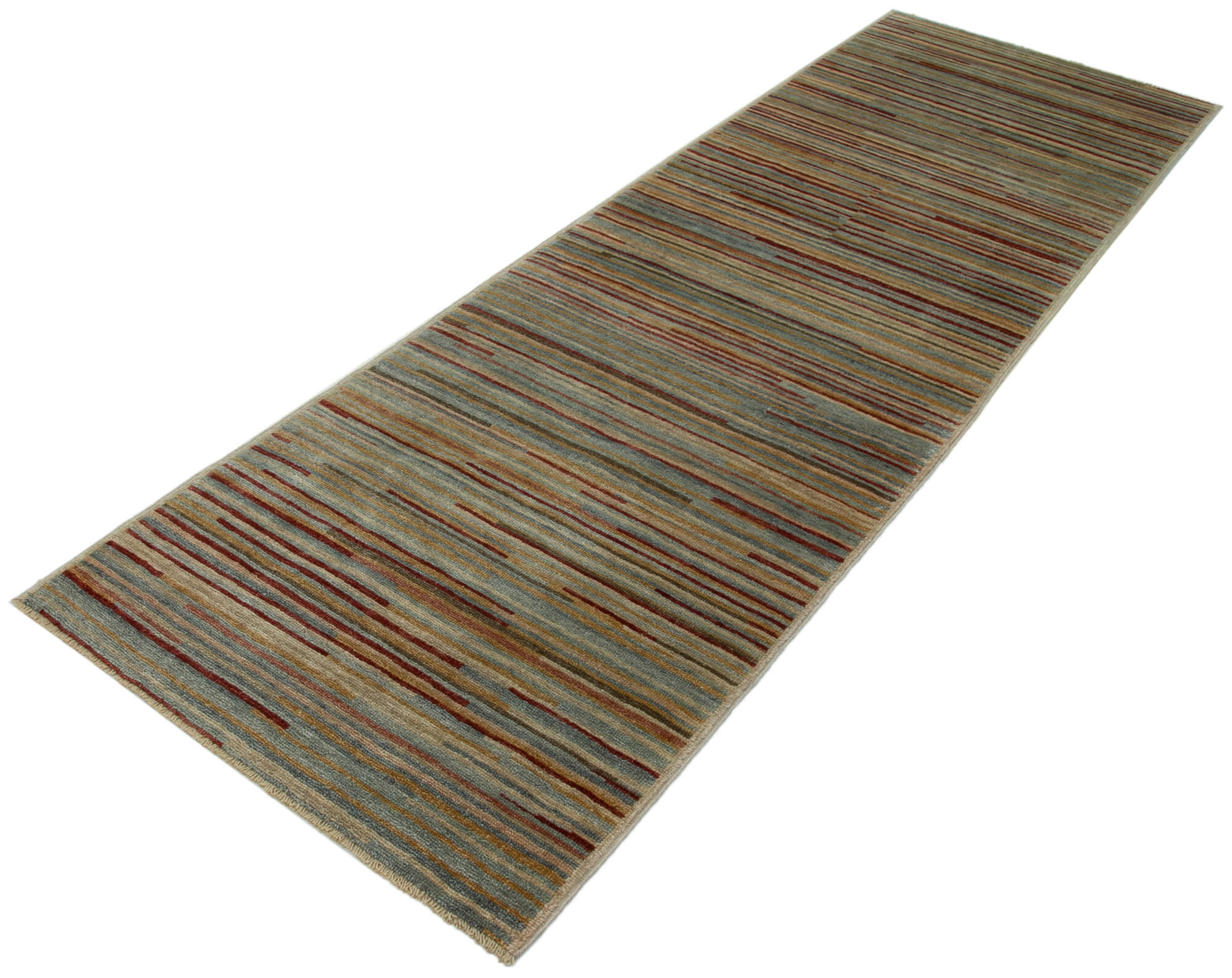 Handmade Wool Area Rug – Classic Beige Vintage Turkish Rug 2'11''x9'3'' Cotton Wool Carpet
