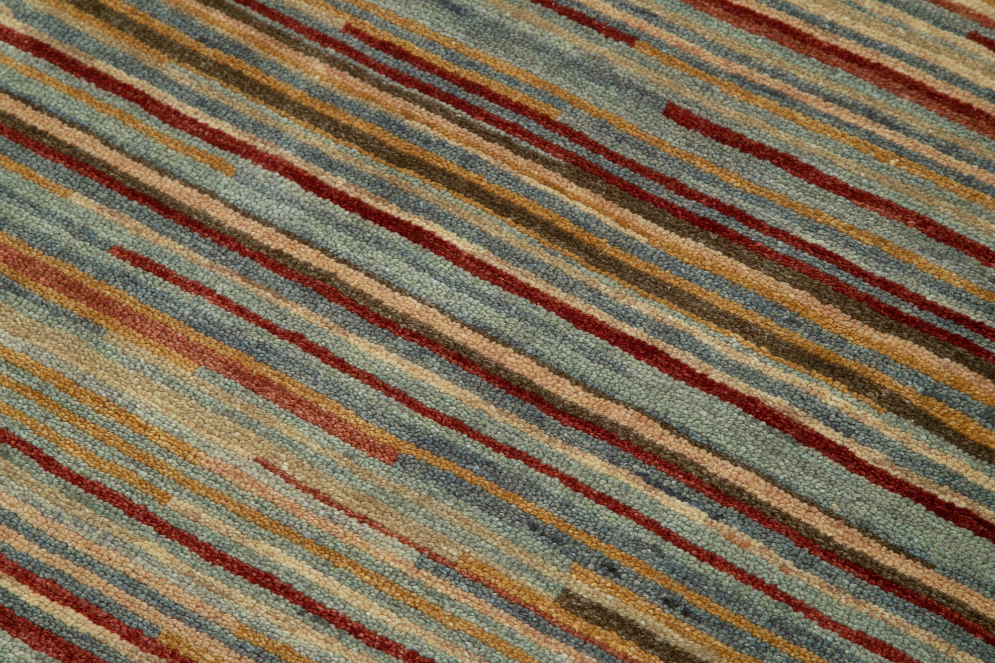 Handmade Wool Area Rug | Beige Wool Carpet, Durable Cotton Weave, Antique Style
