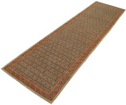 Handmade Wool Area Rug – Tebriz Brown Classic Cotton Wool Rug 2'7''x9'10''