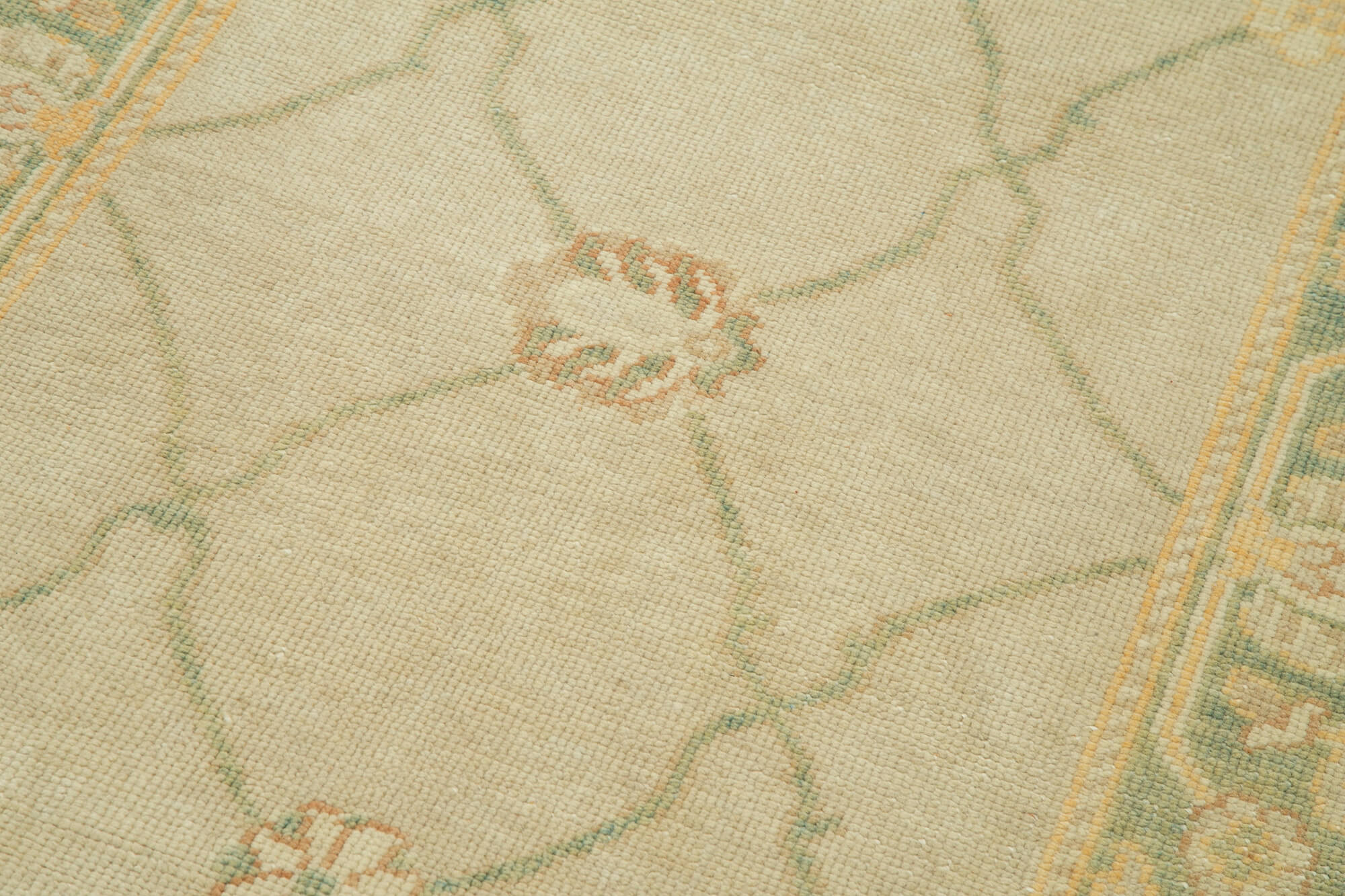 Handmade Wool Area Rug - Vintage Turkish Carpet Classic Cotton Rug 2'8''x11'10''