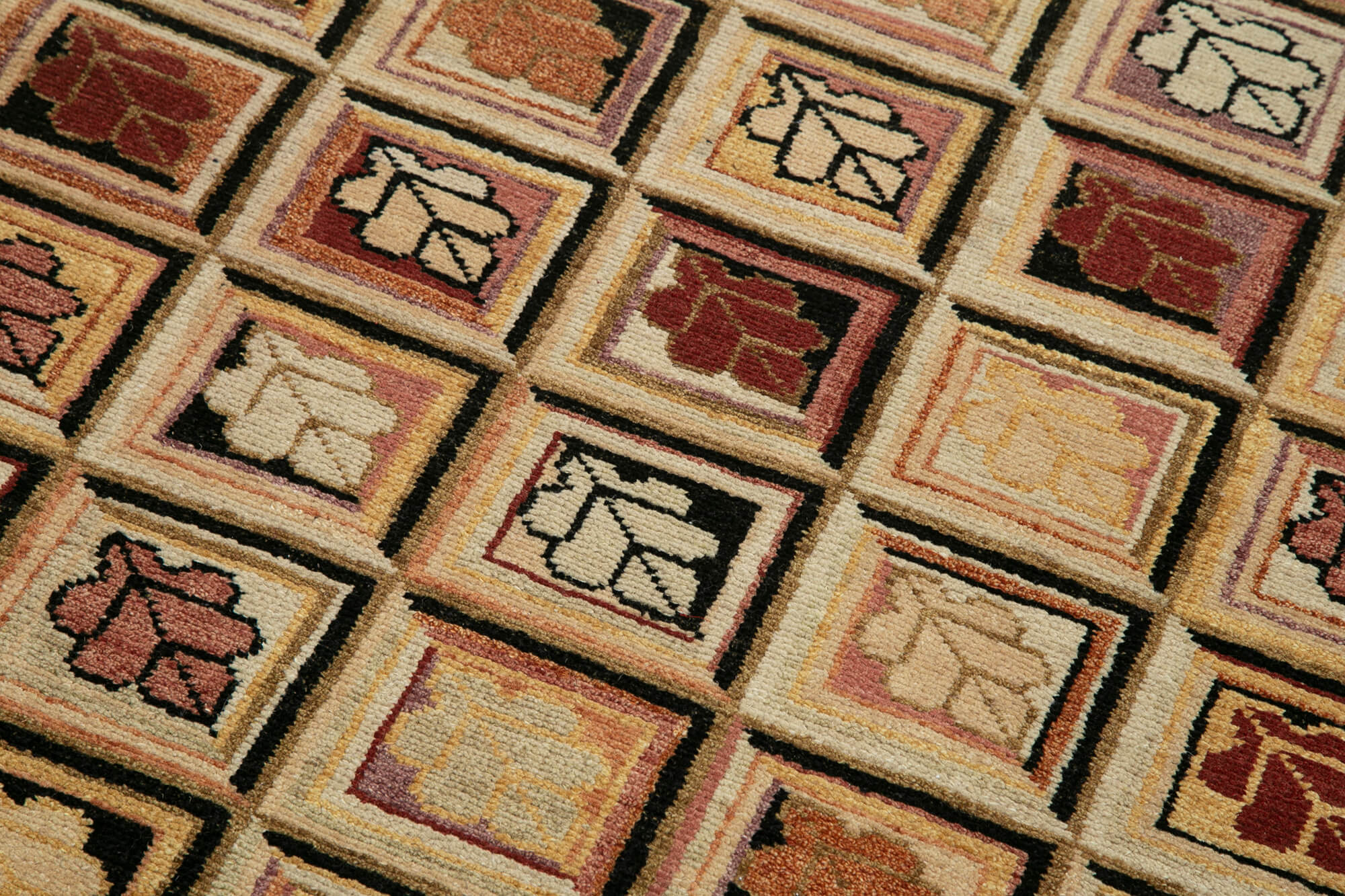 Handmade Wool Area Rug – Tebriz Classic Beige Cotton Wool Carpet Runner 2'6''x16'