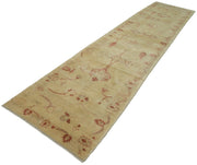Handmade Wool Area Rug – Tebriz Yellow Classic Cotton Rug 3'1''x14'6'' Durable Soft