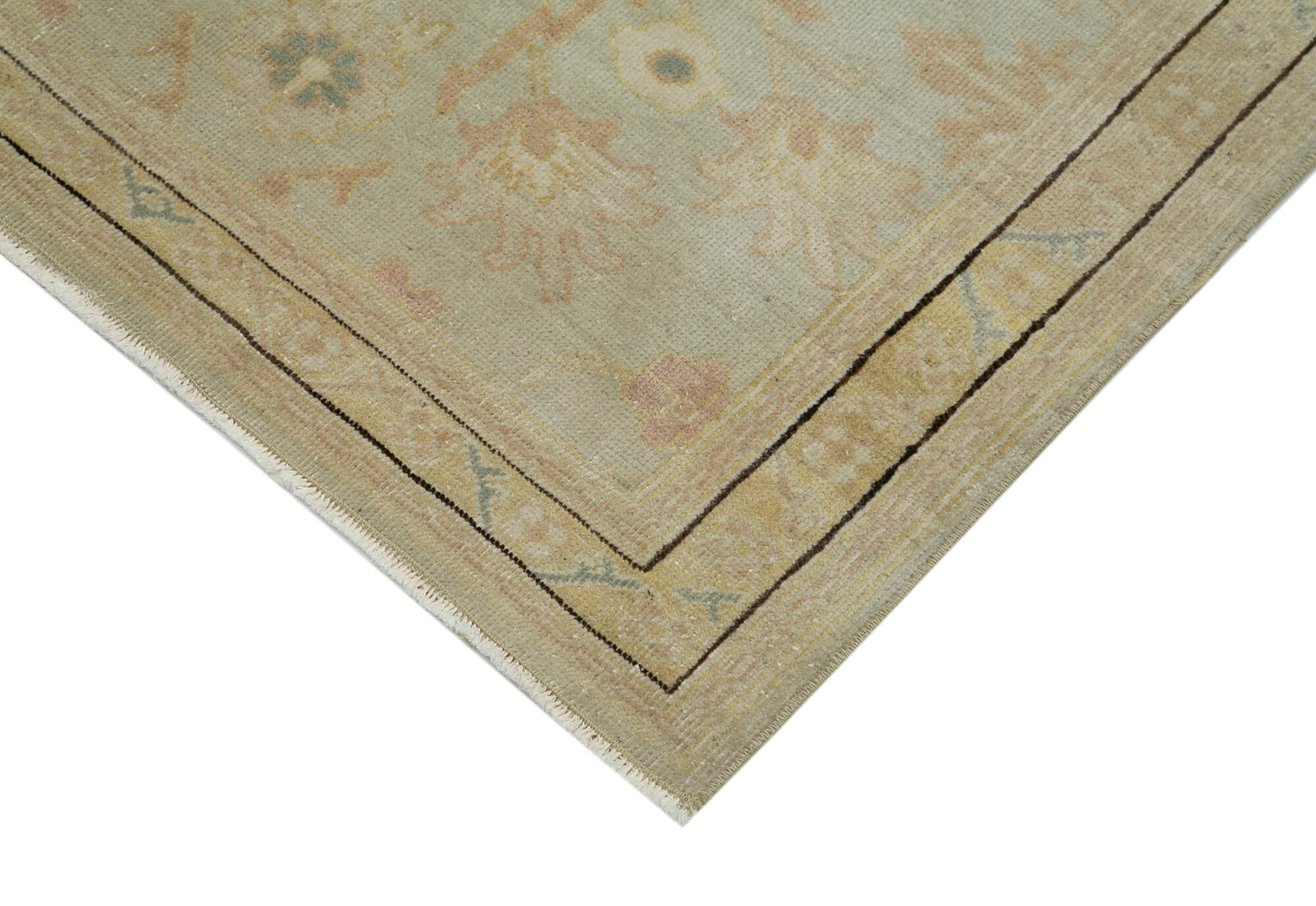 Handmade Wool Area Rug – Tebriz Classic Beige Cotton Wool Rug 2'10''x11'9''