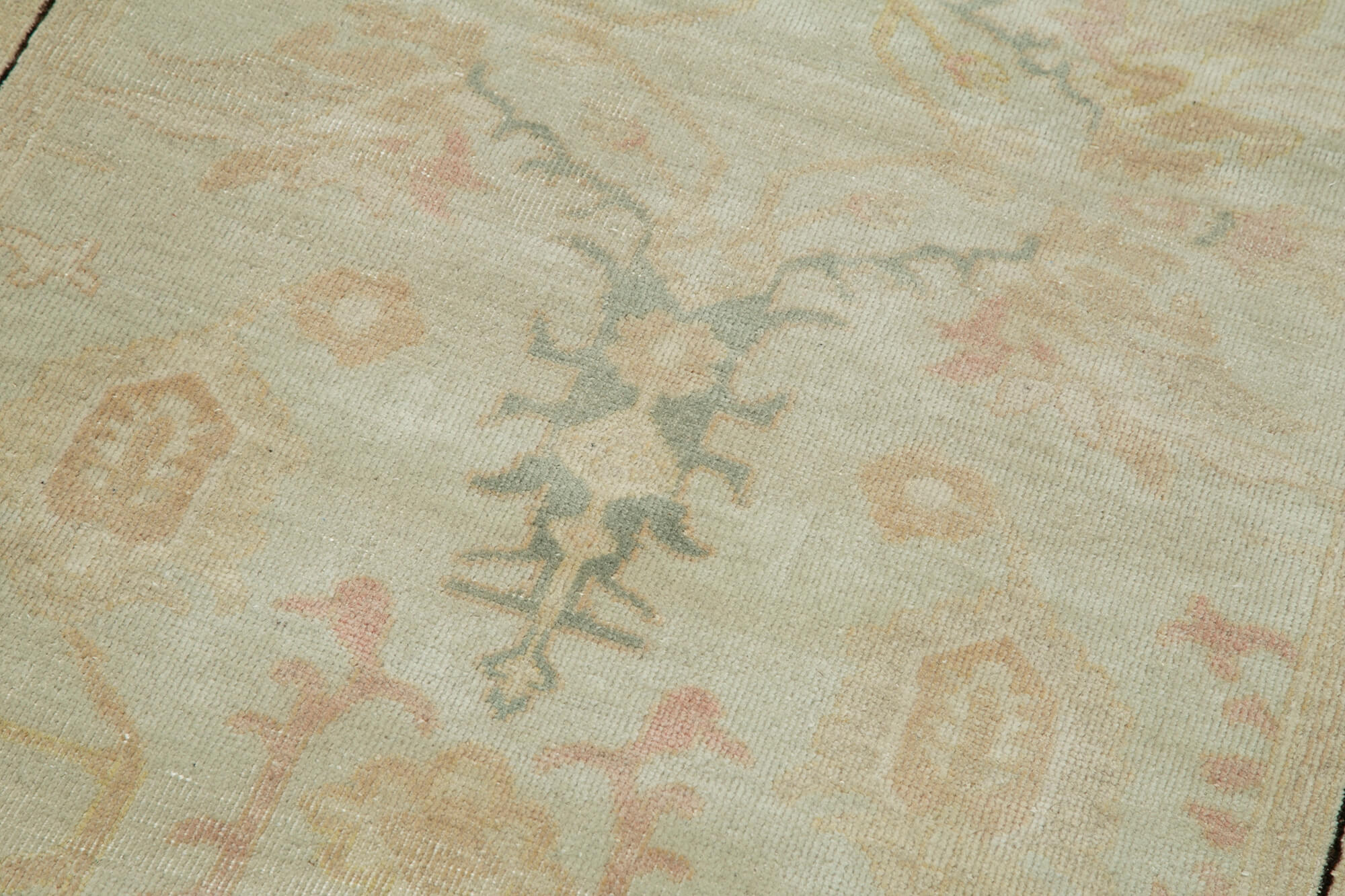 Handmade Wool Area Rug – Tebriz Classic Beige Cotton Wool Rug 2'10''x11'9''