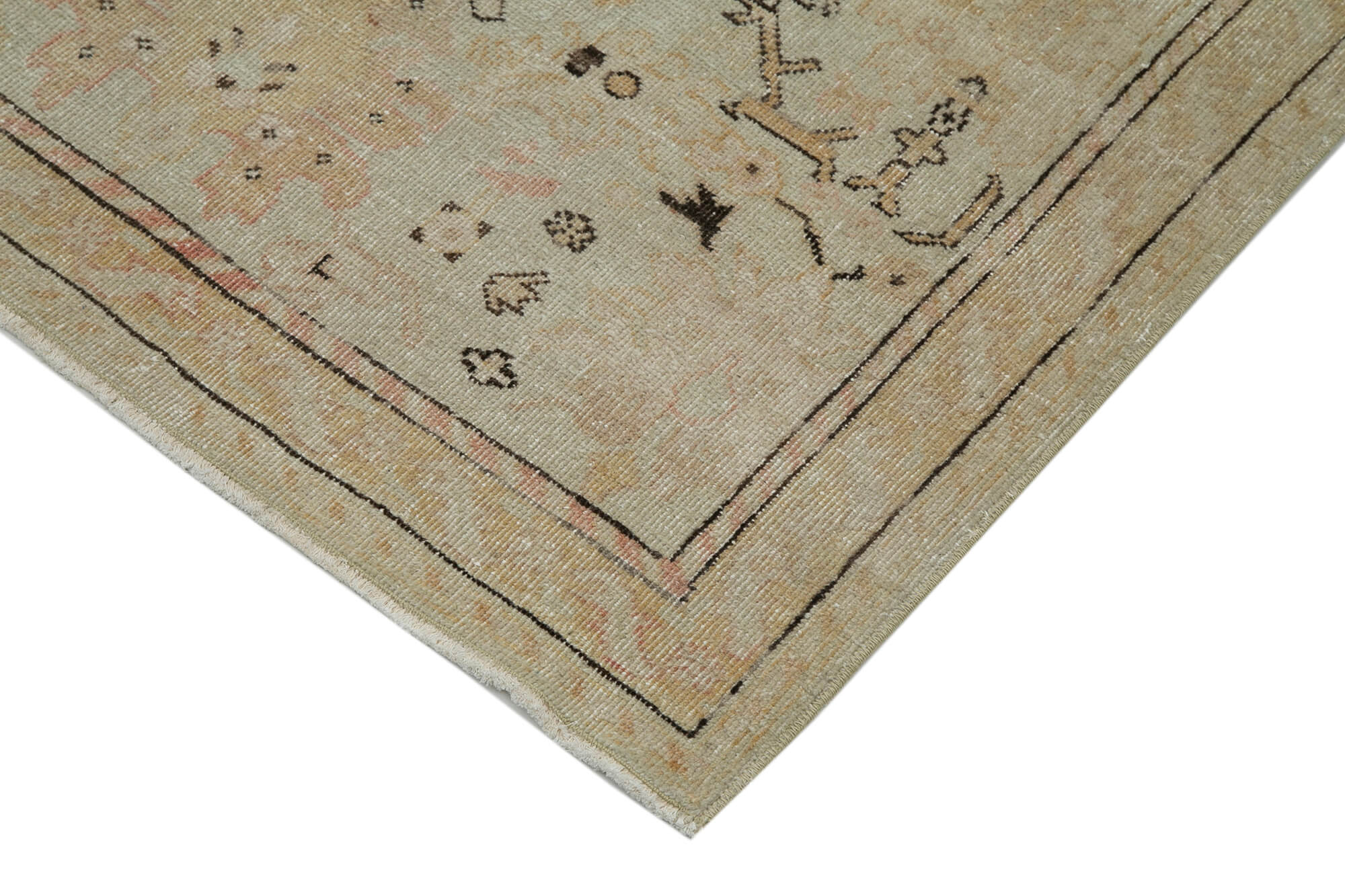 Handmade Wool Area Rug | Classic Cotton Rug – Vintage Turkish Carpet 2'7'' x 11'11''