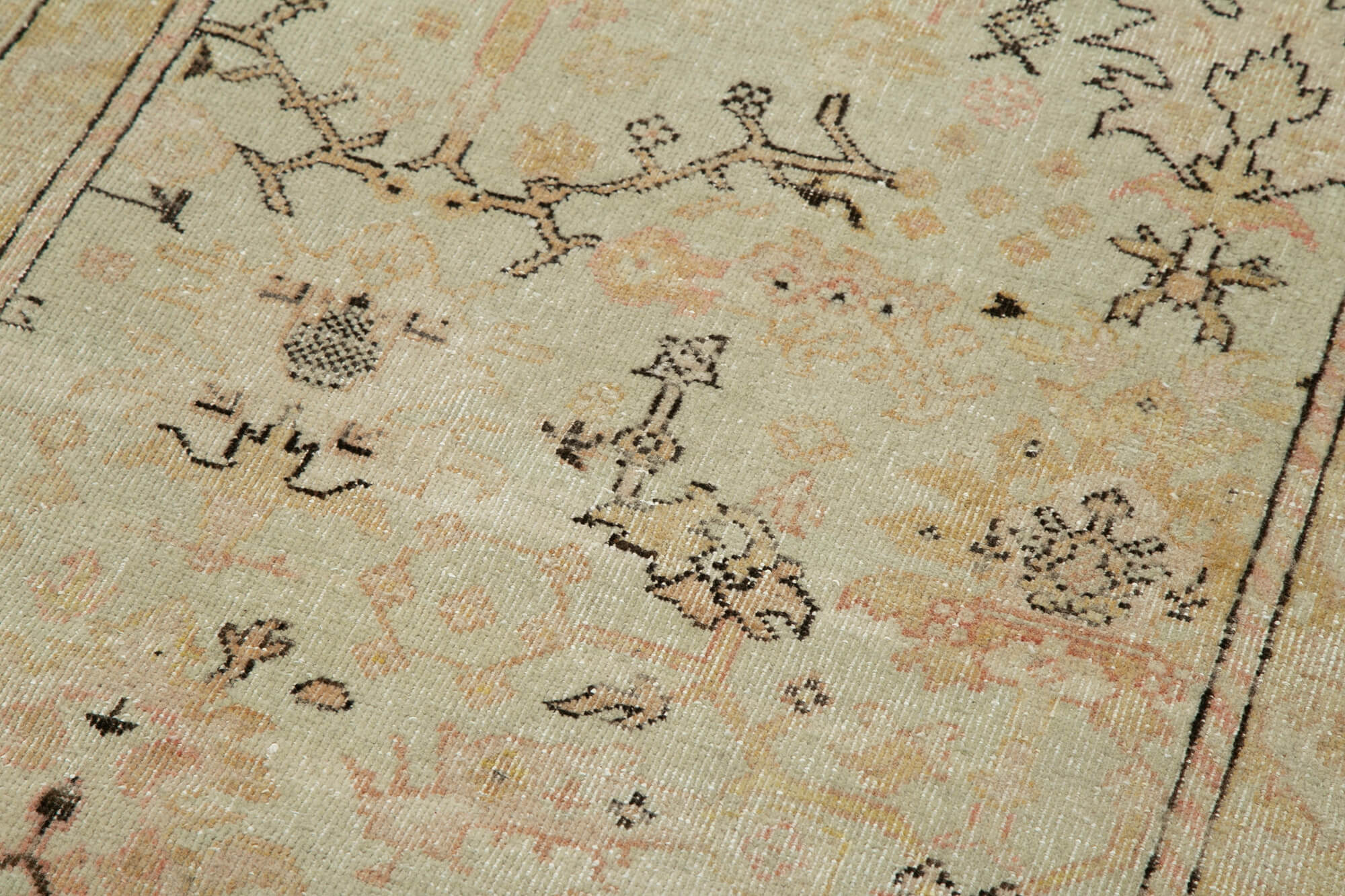 Handmade Wool Area Rug | Classic Cotton Rug – Vintage Turkish Carpet 2'7'' x 11'11''