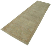 Handmade Wool Area Rug – Classic Cotton Rug Beige 2'11''x11'5'' Turkish Carpet