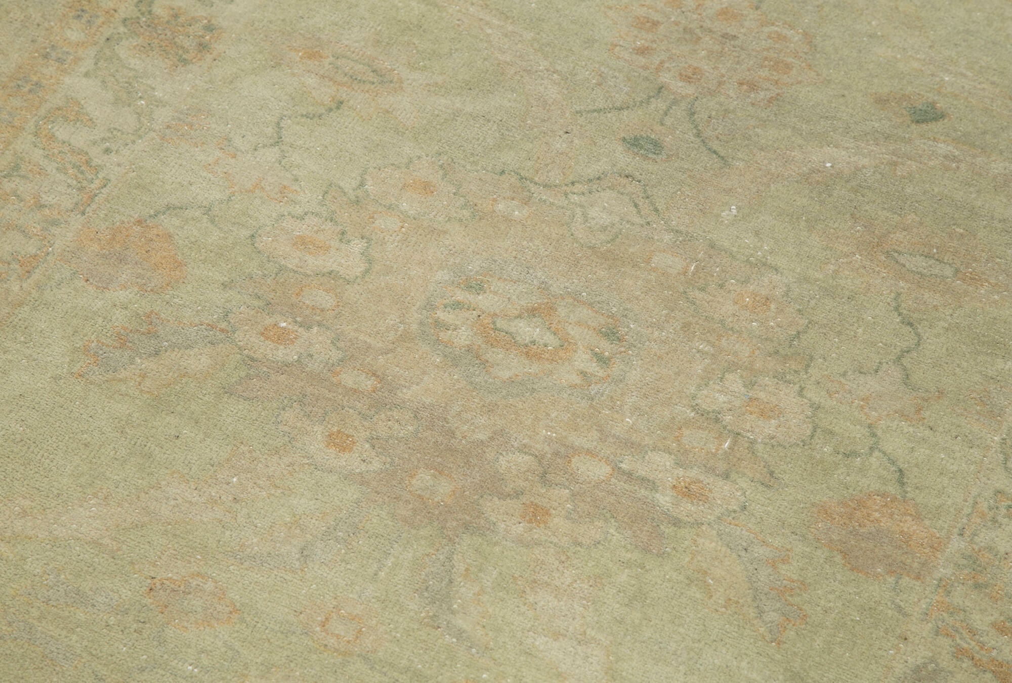 Handmade Wool Area Rug – Classic Cotton Rug Beige 2'11''x11'5'' Turkish Carpet