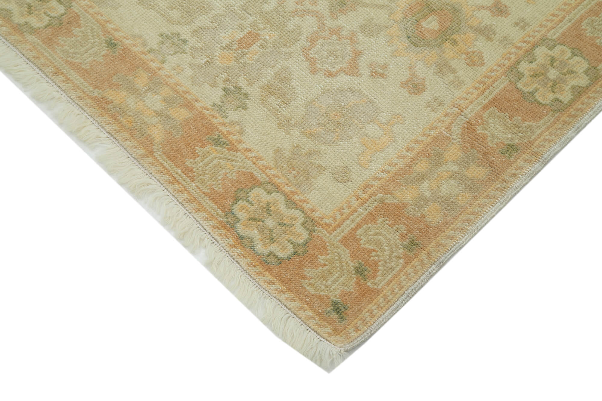 Handmade Wool Area Rug – Vintage Turkish Rug Beige Cotton Wool Carpet 2'8''x11'10''
