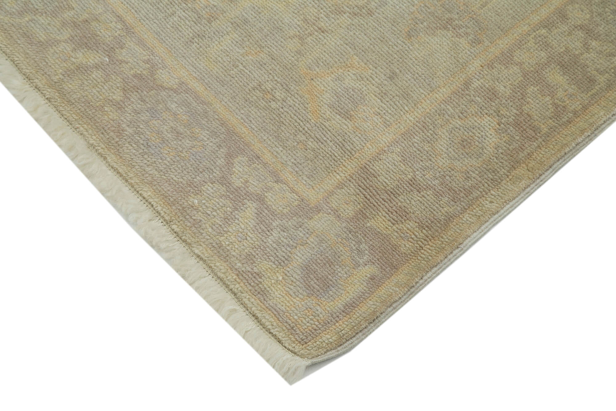 Handmade Wool Area Rug – Tebriz Classic Cotton Blend Vintage Turkish Carpet 2'7''x11'9''