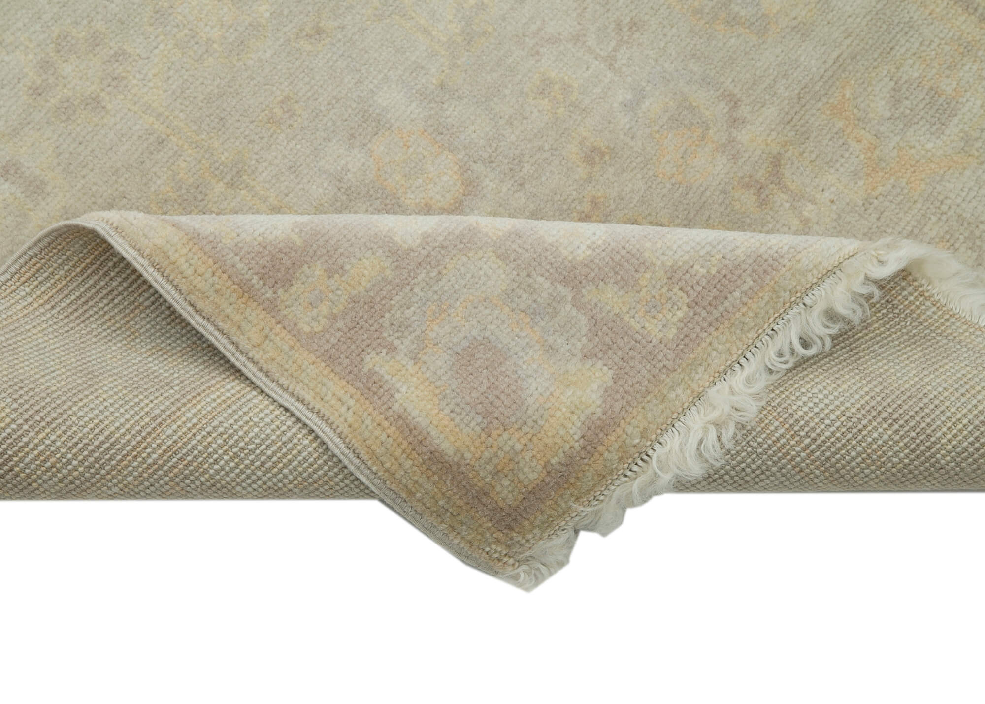 Handmade Wool Area Rug – Tebriz Classic Cotton Blend Vintage Turkish Carpet 2'7''x11'9''