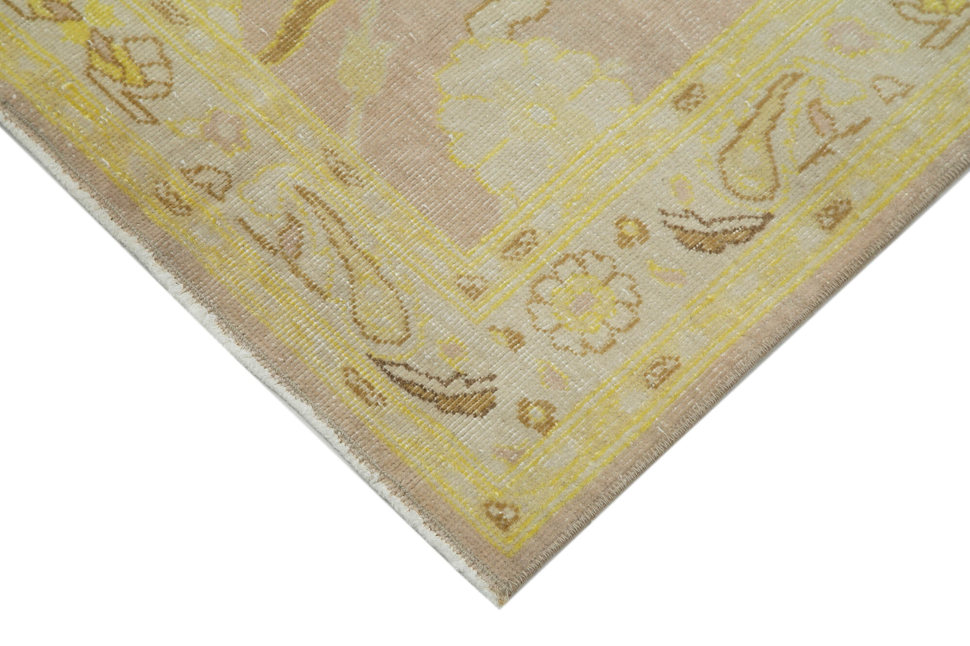 Handmade Wool Area Rug – Tebriz Classic Cotton Rug, Vintage Turkish Carpet 2'10''x11'10''