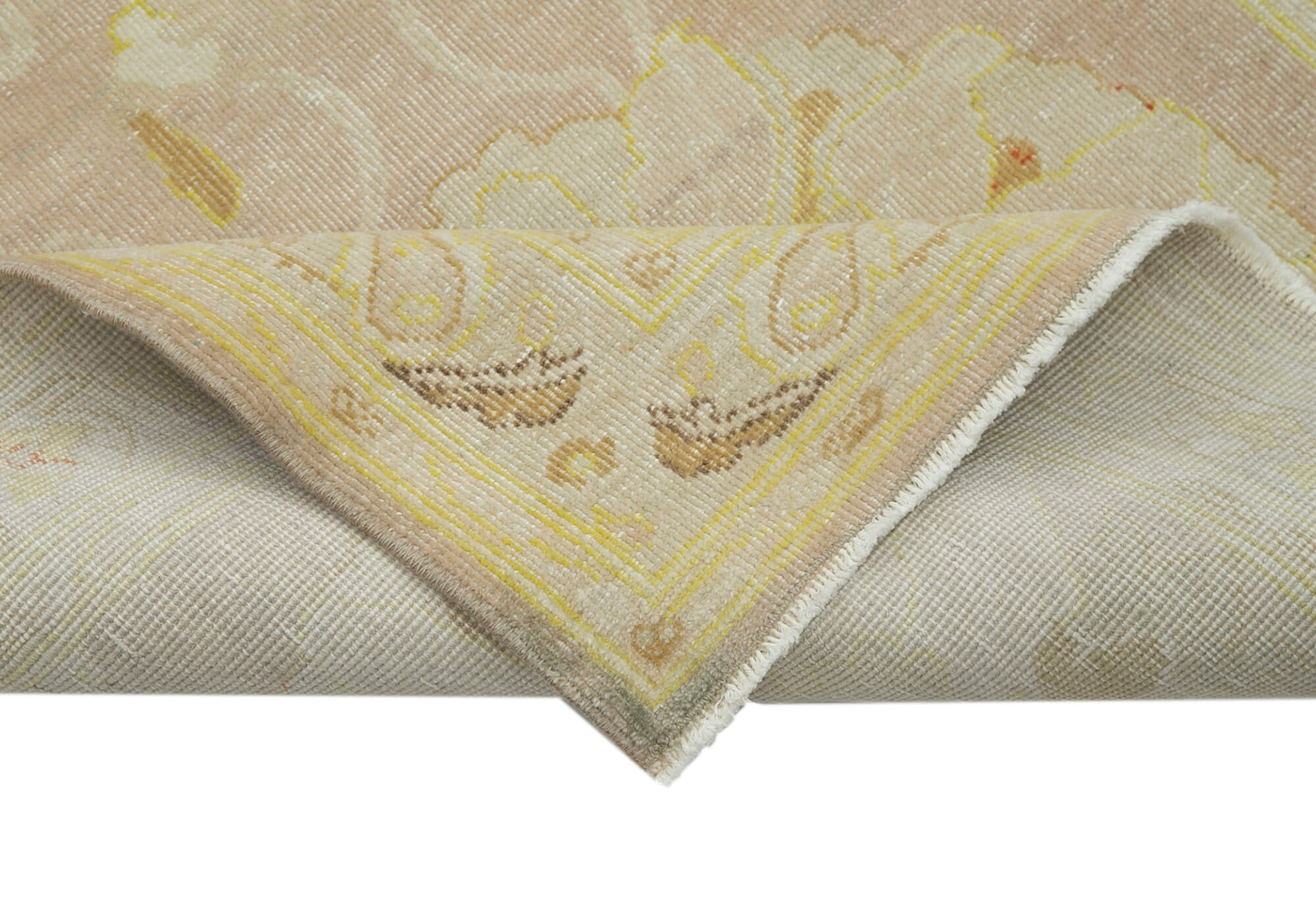 Handmade Wool Area Rug – Tebriz Classic Cotton Rug, Vintage Turkish Carpet 2'10''x11'10''