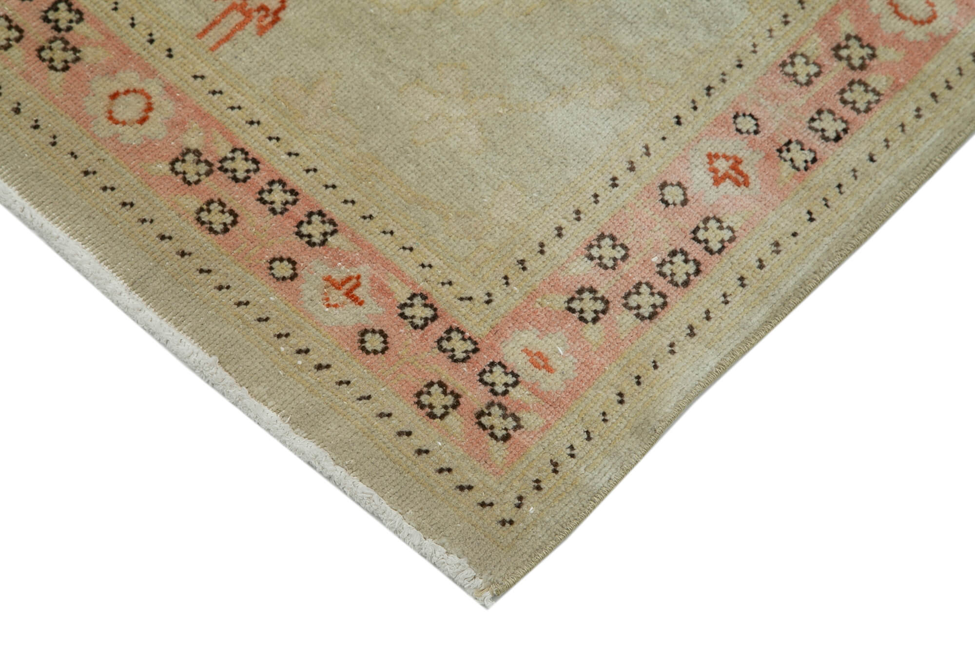 Handmade Wool Area Rug – Classic Beige Cotton Wool Rug 2'6'' x 10'3'' Durable Carpet
