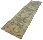 Handmade Wool Area Rug – Classic Beige Cotton Wool Rug 2'9''x12'4'' Soft Woolen Carpet