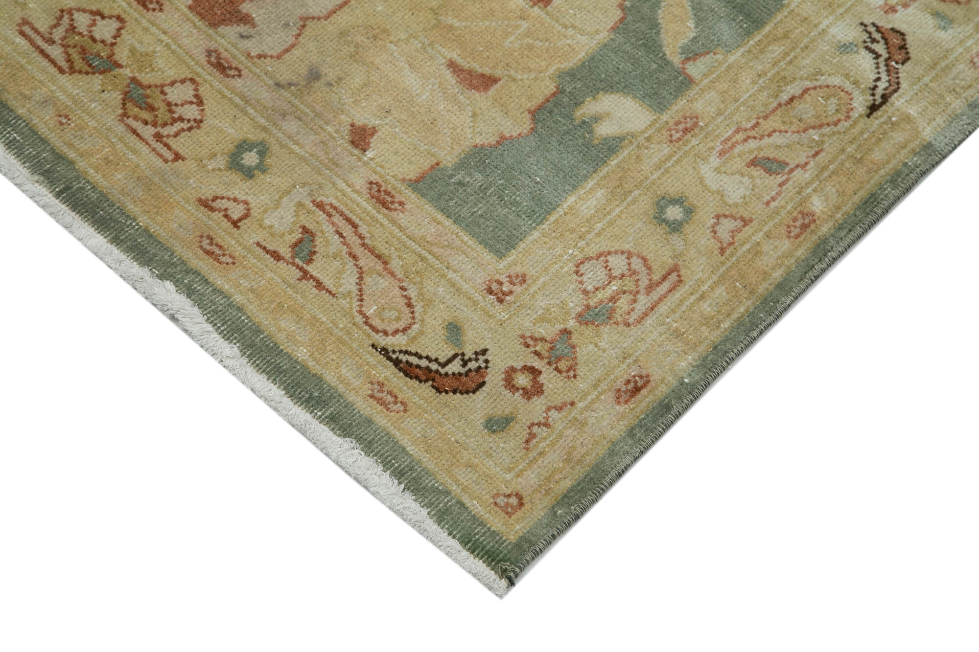 Handmade Wool Area Rug – Classic Beige Cotton Wool Rug 2'9''x12'4'' Soft Woolen Carpet
