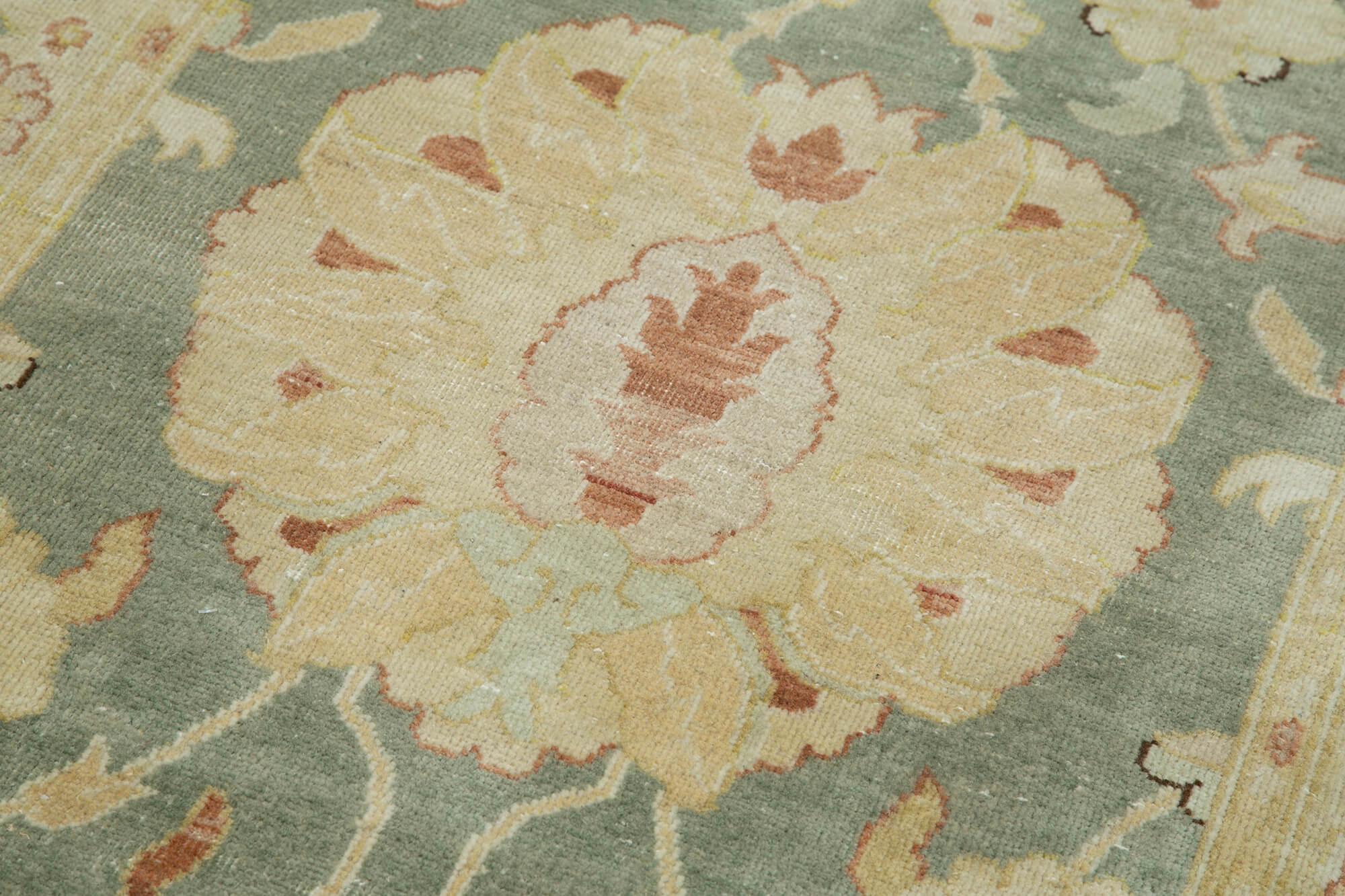 Handmade Wool Area Rug – Classic Beige Cotton Wool Rug 2'9''x12'4'' Soft Woolen Carpet