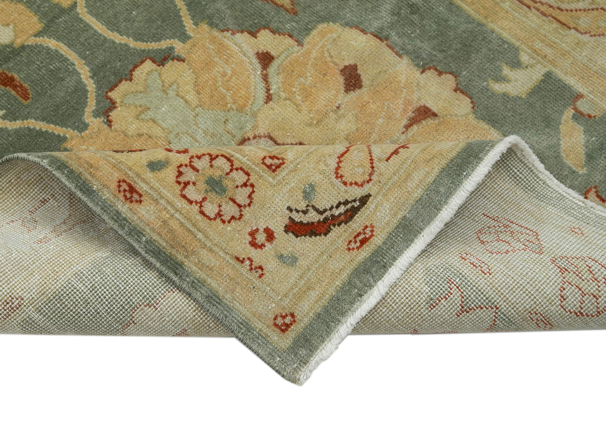 Handmade Wool Area Rug – Classic Beige Cotton Wool Rug 2'9''x12'4'' Soft Woolen Carpet