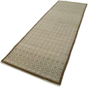 Handmade Wool Area Rug – Classic Beige Vintage Turkish Carpet 3'2''x10'2'' Runner