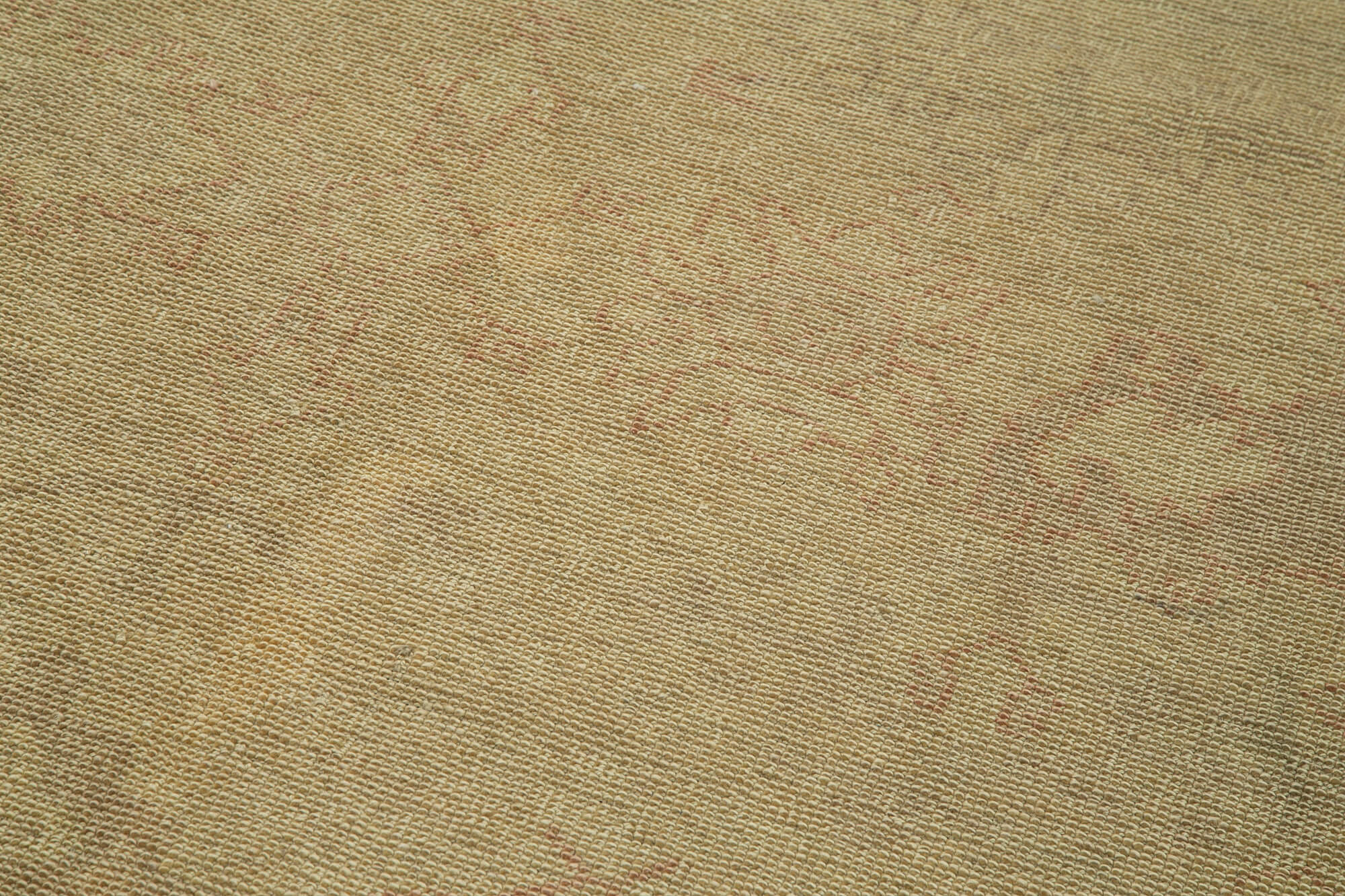 Handmade Cotton Wool Rug – Classic Beige Vintage Turkish Carpet, Durable Wool Area Rug 3'10''x11'7''