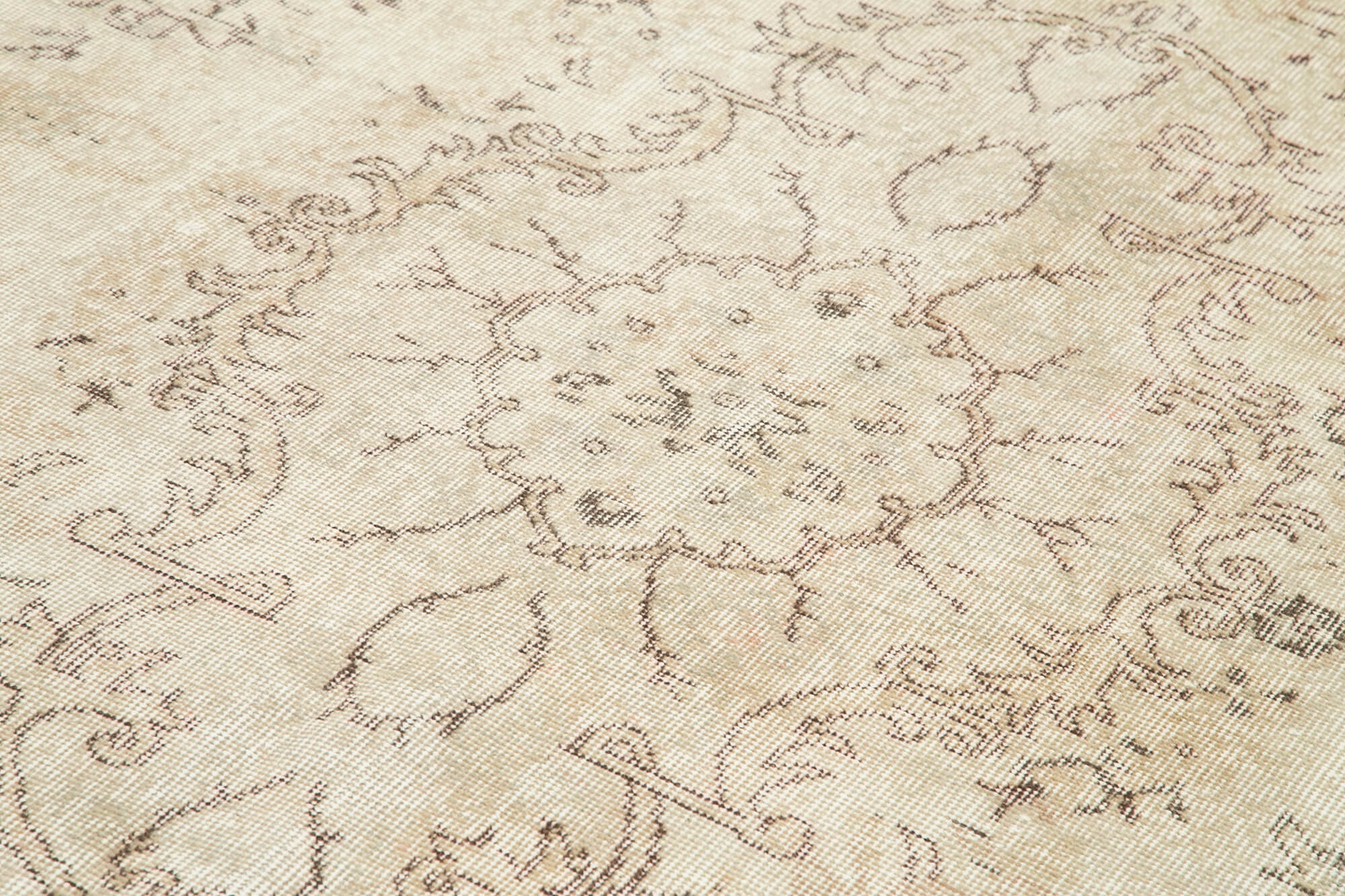 Handmade Wool Area Rug – Durable Cotton Wool Rug, Vintage Style Carpet 6'8''x10'7''