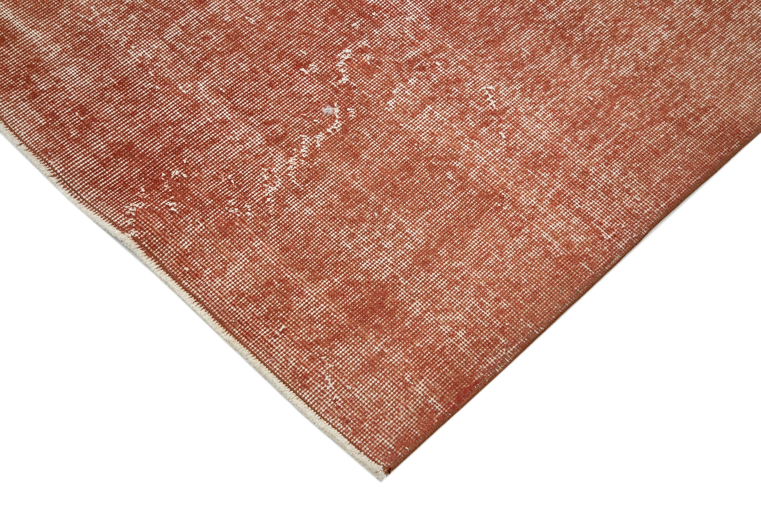 Handmade Wool Area Rug - Vintage Cotton Rug 7'1''x10'2'' Classic Red Turkish Wool