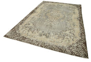 Handmade Wool Area Rug – Vintage Cotton Rug, Beige Turkish Wool Carpet 6'10''x10'4''
