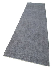 Handmade Vintage Area Rug – Overdyed Wool Rug | Cotton Wool Carpet 3'x12'