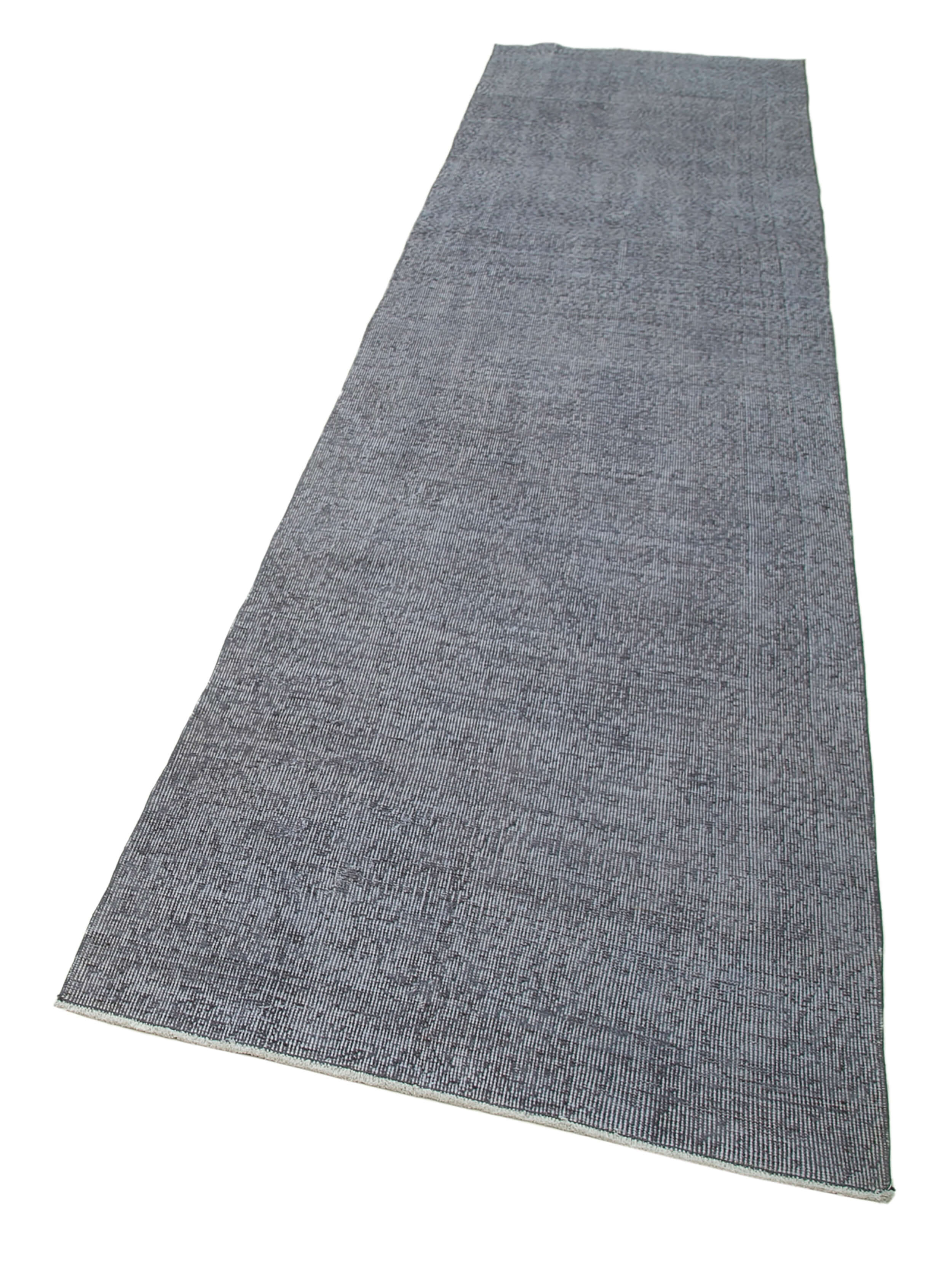 Handmade Vintage Area Rug – Overdyed Wool Rug | Cotton Wool Carpet 3'x12'