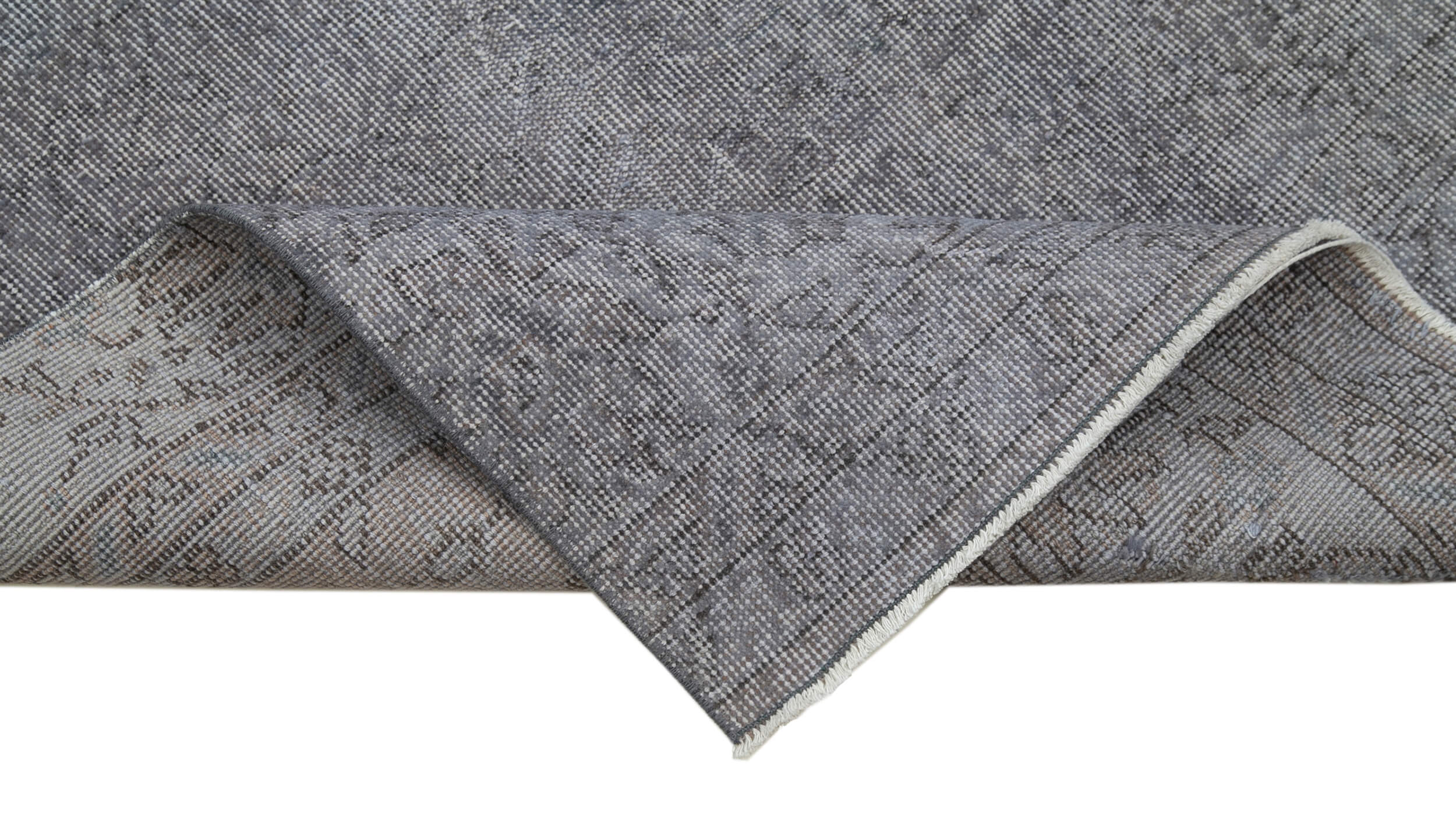 Handmade Vintage Area Rug – Overdyed Wool Rug | Cotton Wool Carpet 3'x12'