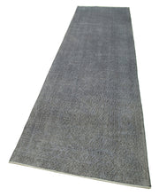Handmade Vintage Area Rug – Overdyed Wool Rug | Durable Cotton Wool Carpet 3'3''x12'