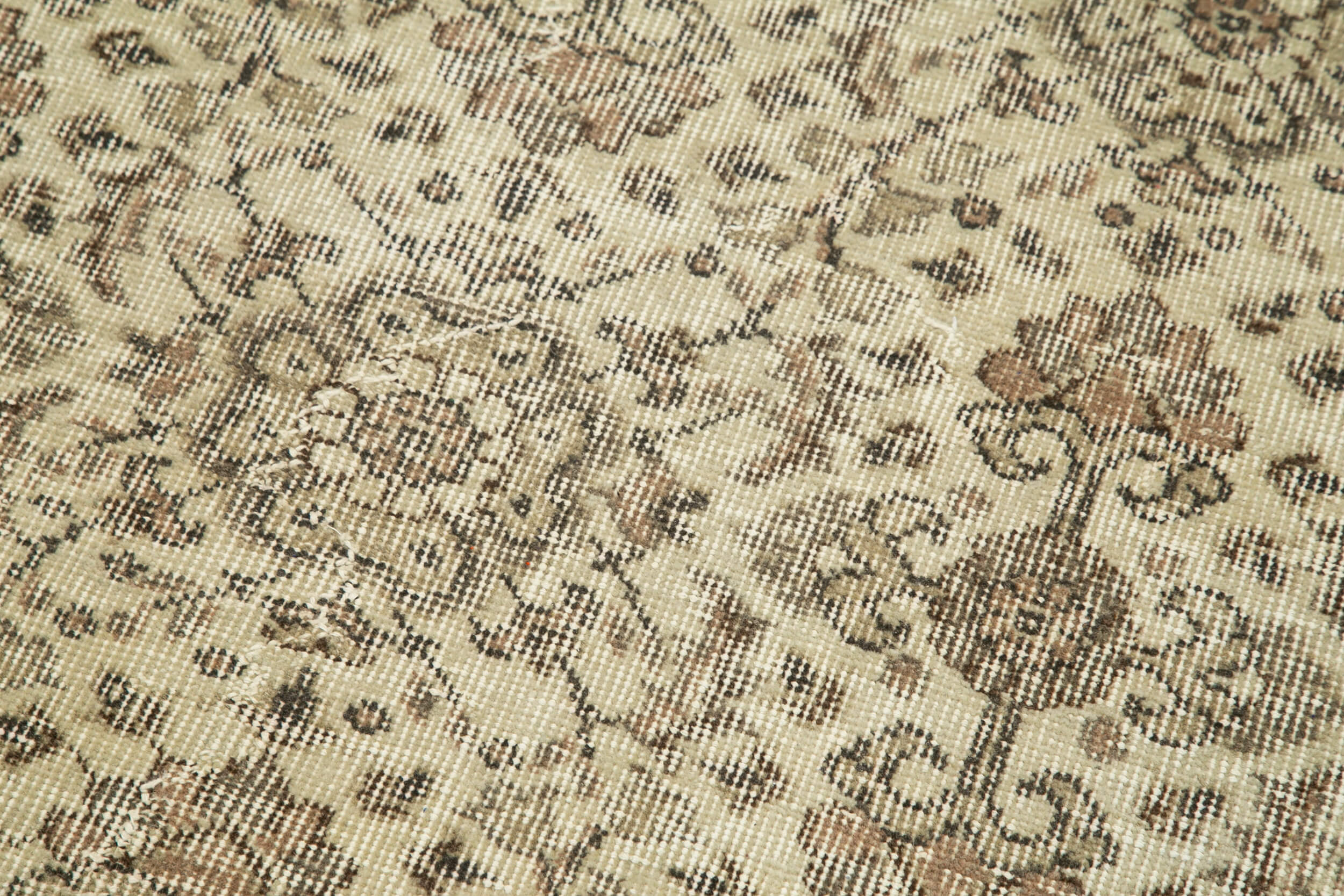Handmade Vintage Area Rug – Overdyed Wool Rug | Turkish Hand Knotted Carpet 2'8''x10'
