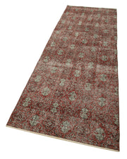 Handmade Vintage Area Rug – Overdyed Wool Rug, Red Vintage Carpet 2'11''x9'9''