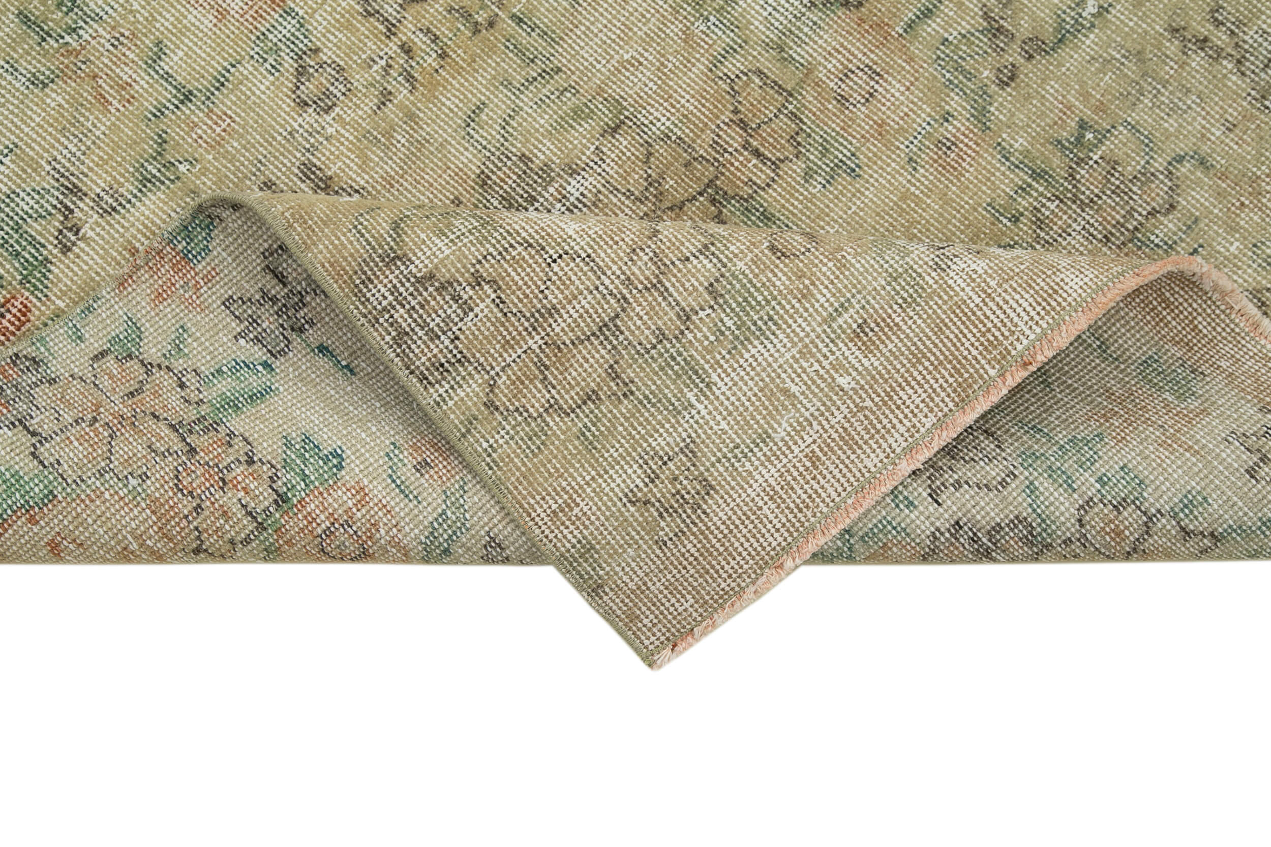 Handmade Area Rug – Overdyed Wool Rug 3'0'' x 9'9'' | Vintage Cotton & Soft Natural Fibers