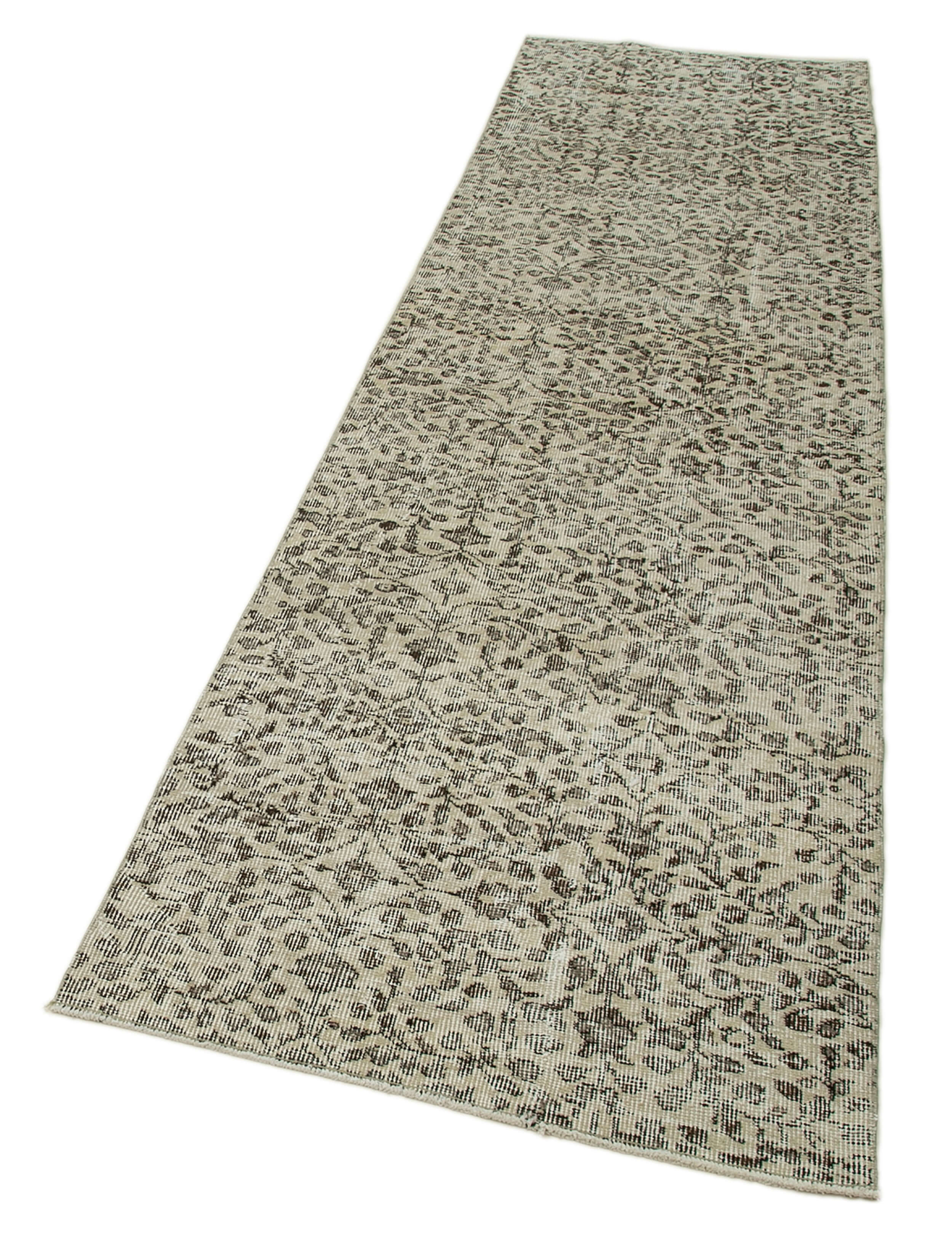 Handmade Vintage Area Rug - Overdyed Wool Rug, Turkish Hand Knotted, 2'8''x9'9''