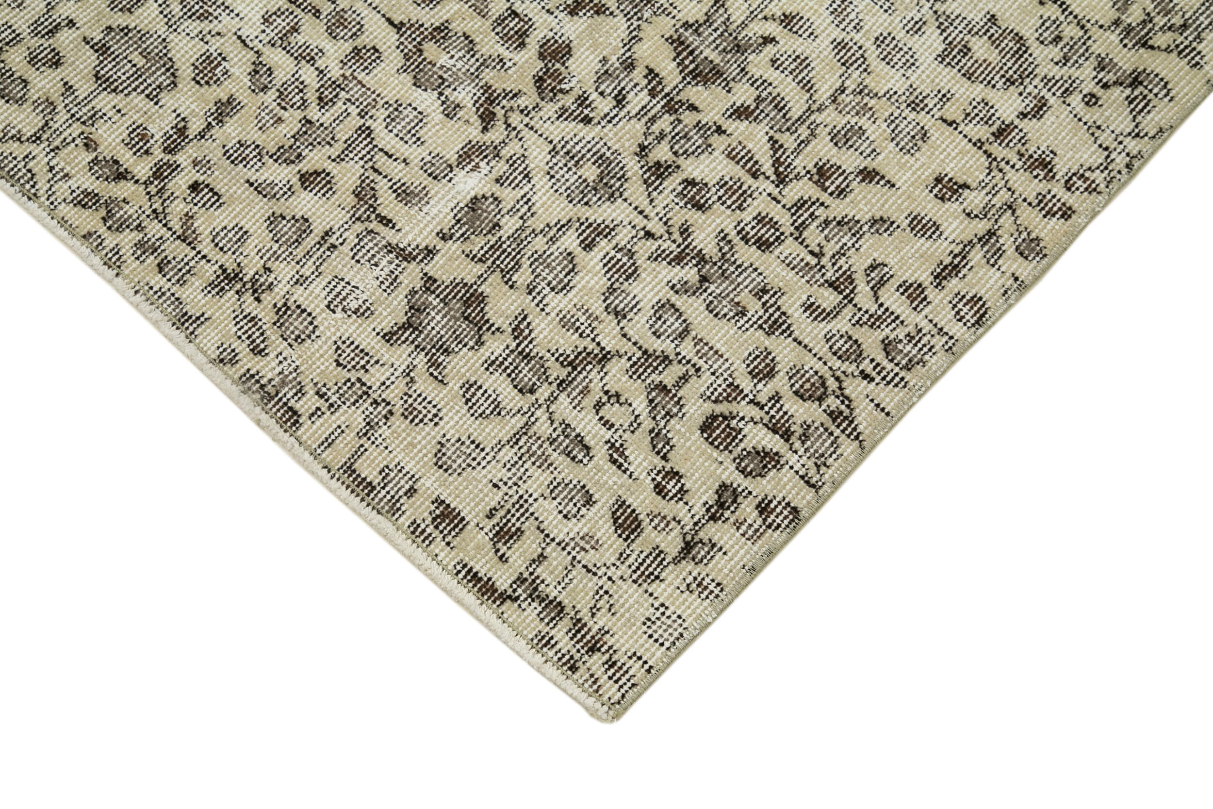 Handmade Vintage Area Rug - Overdyed Wool Rug, Turkish Hand Knotted, 2'8''x9'9''