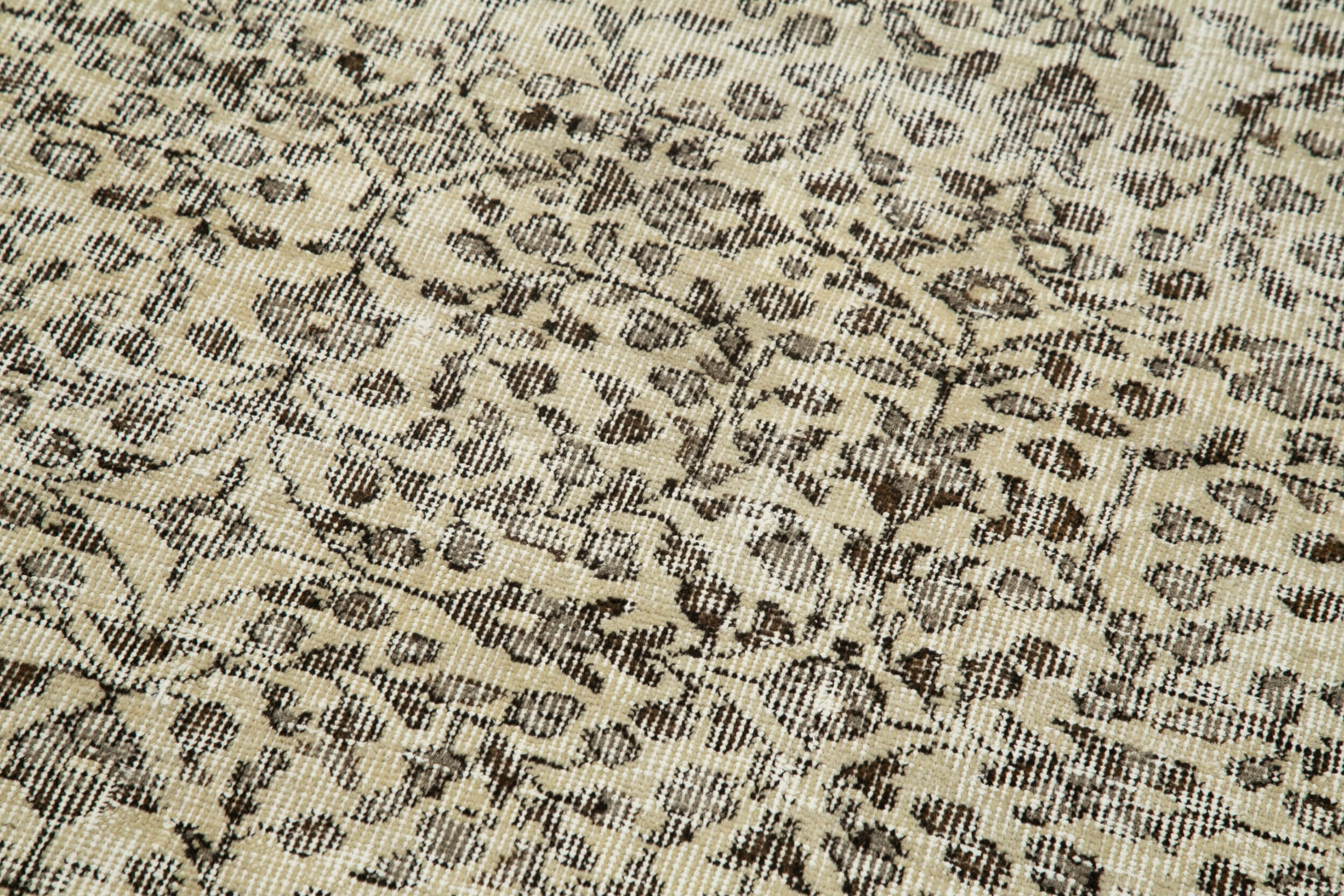 Handmade Vintage Area Rug - Overdyed Wool Rug, Turkish Hand Knotted, 2'8''x9'9''